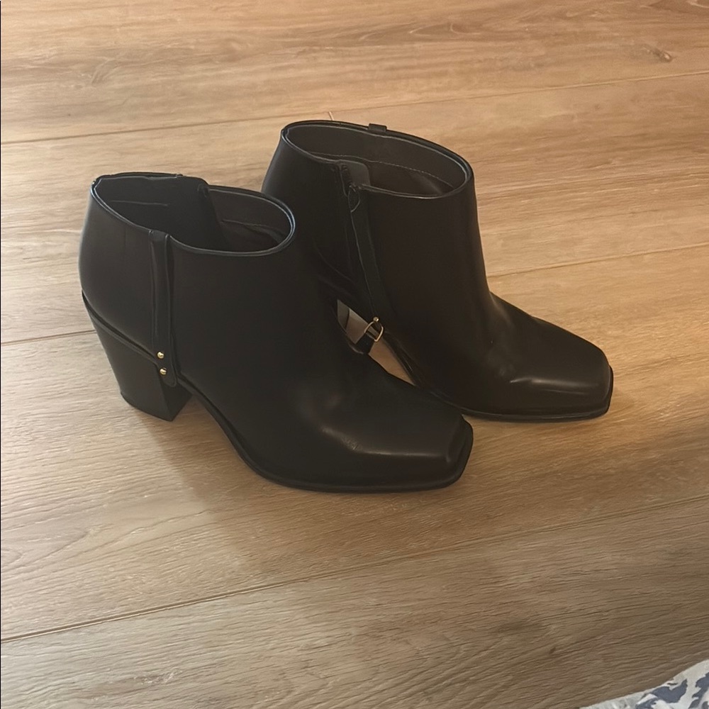 Franco Sarto Black Chelsea Ankle Boots